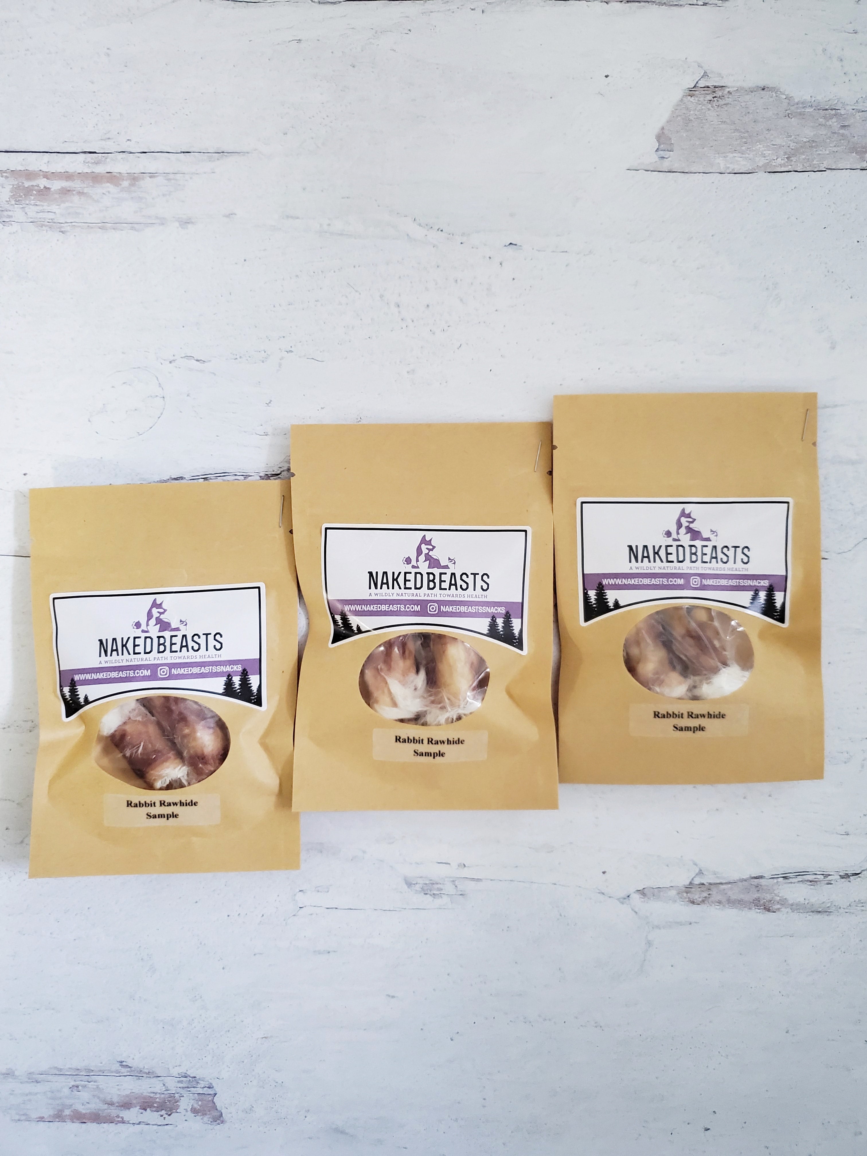 Rabbit Rawhide Minis Samples Naked Beasts